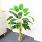 100Cm 24Heads Artificial Banana Tree Large Tropical Plants Fake Palm Leafs Plastic Monstera Leaves Musa Tree for Autumn Decor